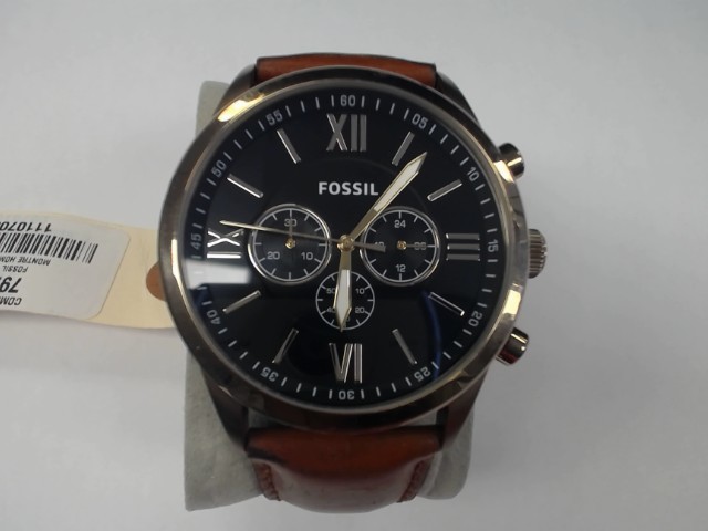 Flynn chronograph brown leather watch