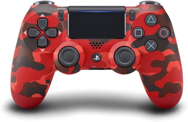Manette de ps4 rouge camouflage custom