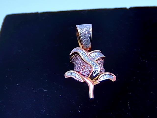 BRELOQUE EN OR 10KT AVEC DIAMANTS