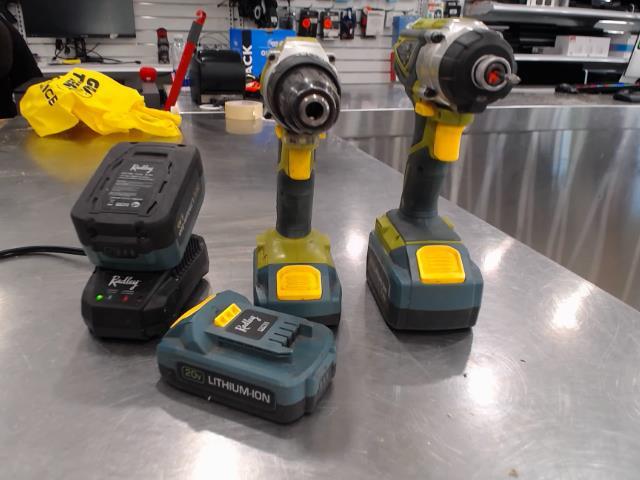 Kit de drill et impac avec 4 batt