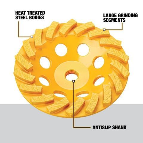 Turbo diamond cup wheel