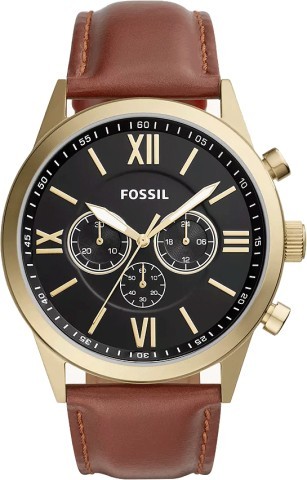 Montre fossil pour homme cuir brun