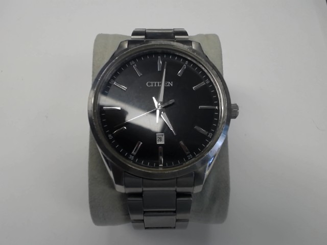 Montre   hommes acier inox fond noir
