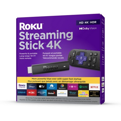 Roku streaming stick 4k + acc/boite neuf