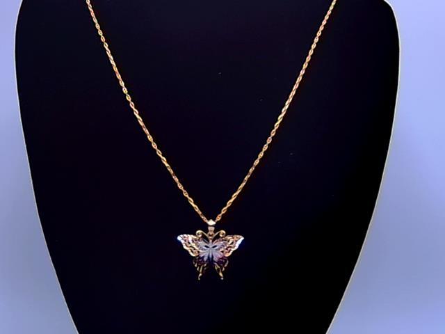 CHAINE AVEC PENDANTIF  EN OR 10KT