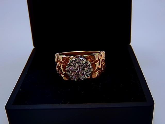 BAGUE EN OR 10KT AVEC DIAMANTS 