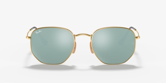 Hexagon sunglasses blue lenses