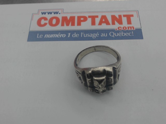 Bague en argent motif aigle