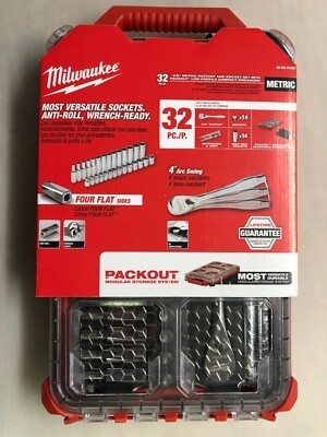 Packout ratchet and socket 32pc