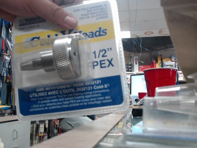 Cold x heads 1/ 2 pex dilatation
