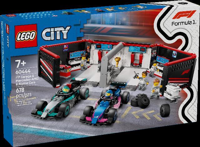 Lego city f1 garage& mercedes