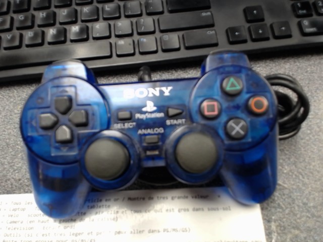 Mannette ps2 bleu