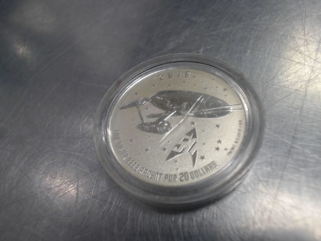 Star trek enterprise 20$ silver coin