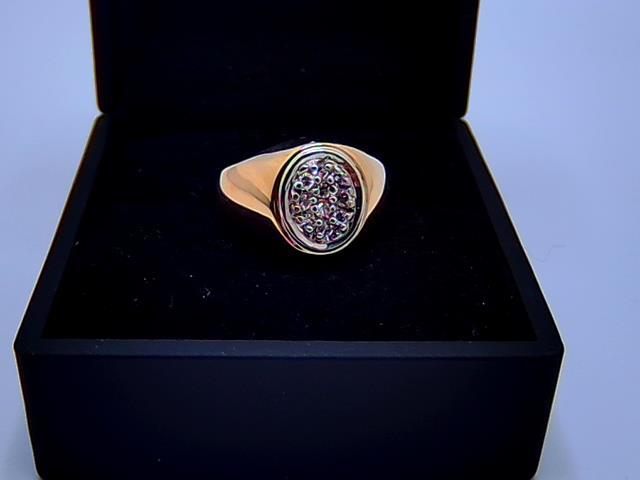 BAGUE EN OR 10KT AVEC DIAMANTS