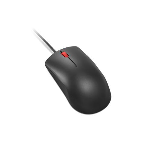 Souris noire avec fil usb mollette rouge