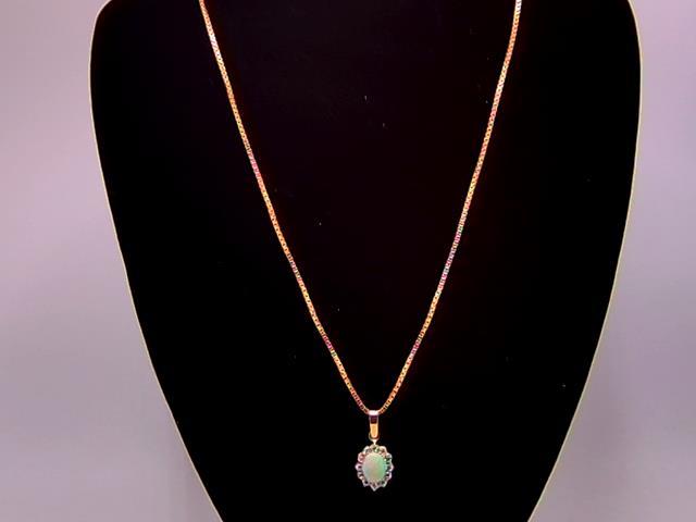 CHAINE EN OR 10KT AVEC PENDENTIF