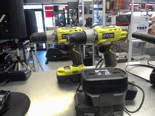 Kit 2 drill +3 batt+charg ryobi