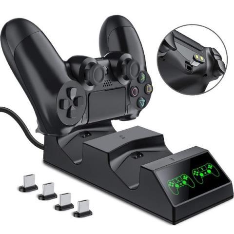 Chargeur a manettes ps4 noir