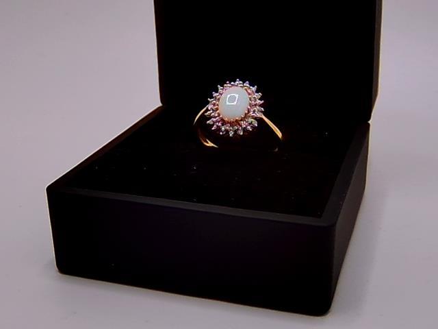BAGUE EN OR 10KT AVEC DIAMANTS