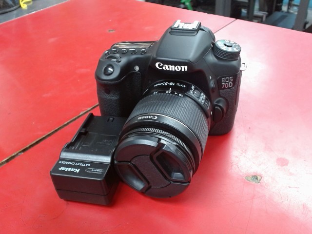 Camera canon 70d+batt+ch+lens 18-55mm