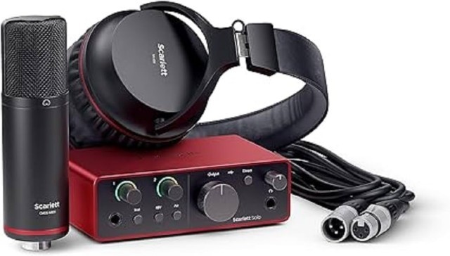 Microphone + interface + casque