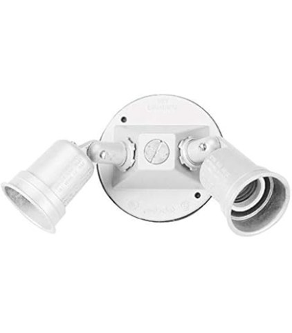 Lamp holder double white