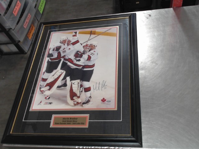 Cadre signer martin brodeur+certificat