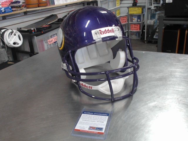Casque adrien peterson signer+certificat