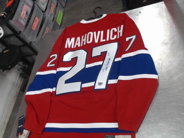 Chandail mahovlich signer canadiens
