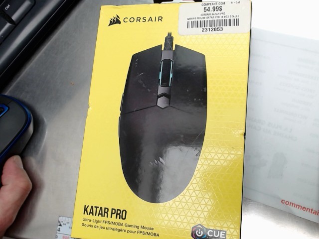 Souris noir ultralegere pour jeu