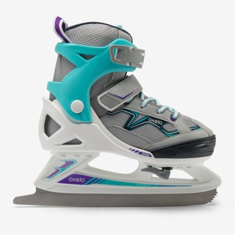 Patin a glace bleu et gris
