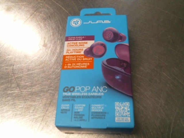 True wireless earbuds clear purple new