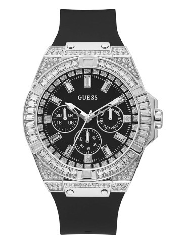 Montre guess homme noir avec pierre
