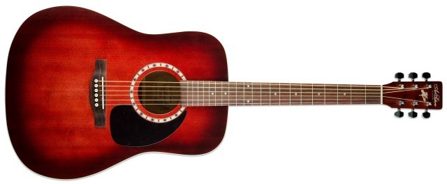 Guit deux tone burgandy avec soft case n