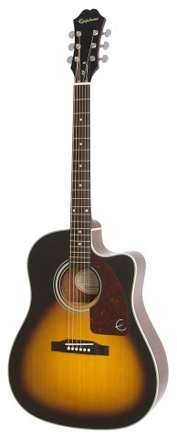 Guitare acoustique avec tui