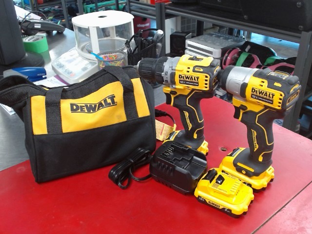 Combo perceuse/impact 12v+3 batt+chr+sac