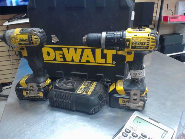 Kit dewalt dril plus impact ch cass noir