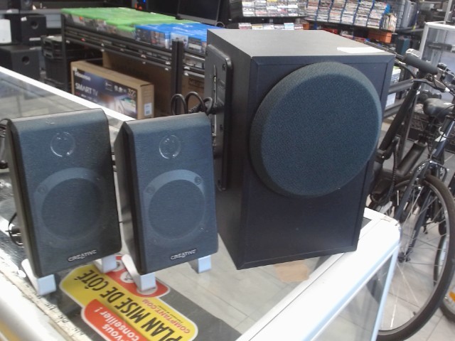 2 speaker avec subwoofer+fils
