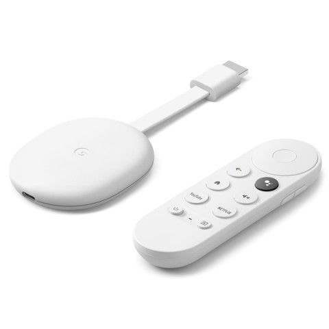 Chrome cast blanc avec manette fil