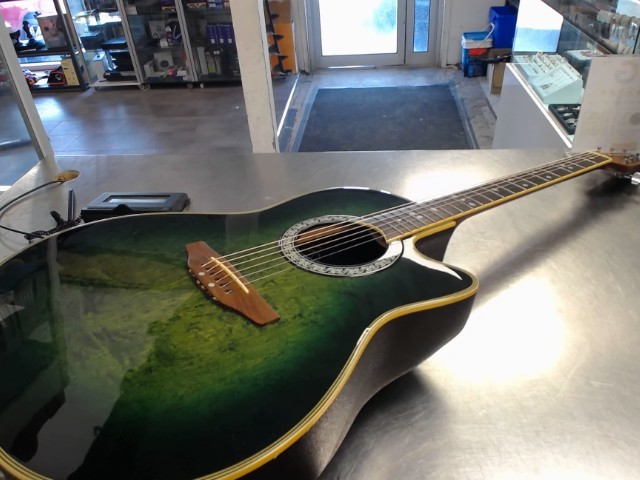 Green guitar ovation