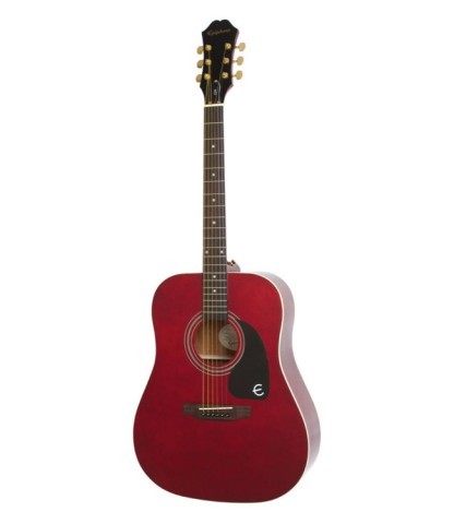 Guitar acoustic rouge noir et or epiphon