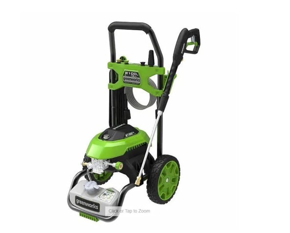 Pressure washer vert noir avec tuyaux