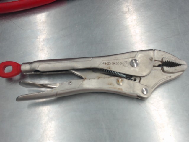 Cruved locking pliers milwaukee 7po