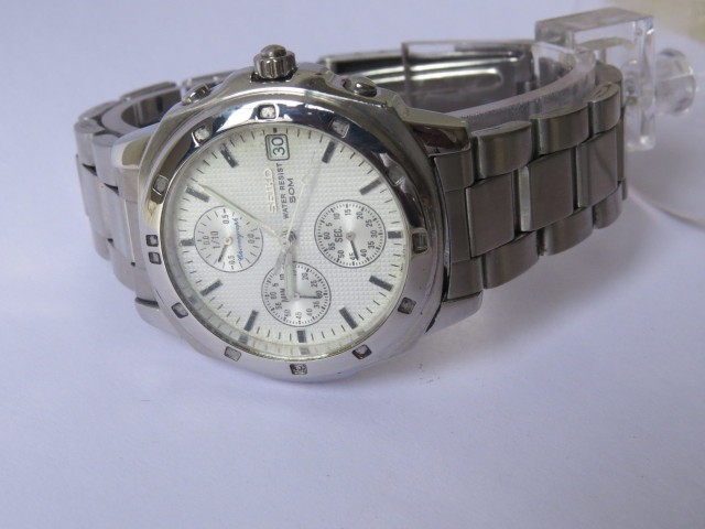 Seiko chronograph quartz watch