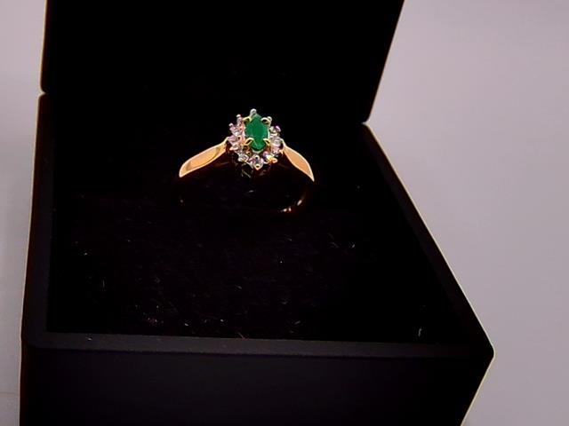 BAGUE EN OR 14KT AVEC DIAMANTS