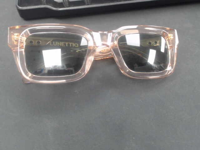 Orange clear frame sunglasses