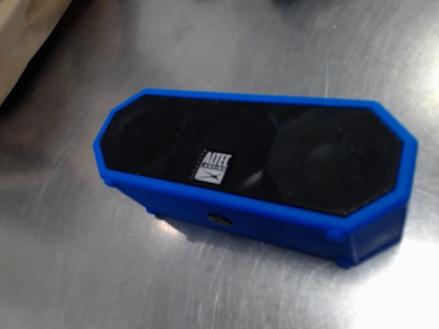Petie haut parleur bleu