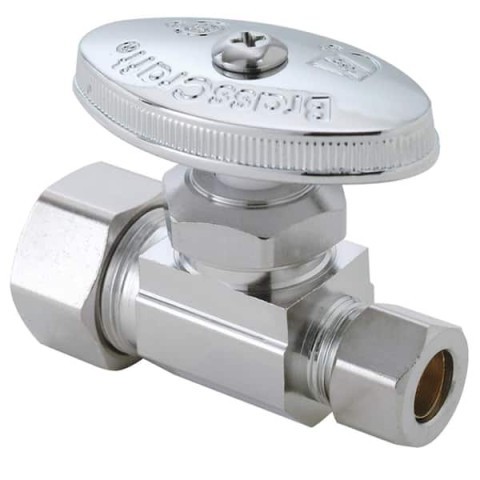 Straight ball valve 5/8 compressionx 3/8