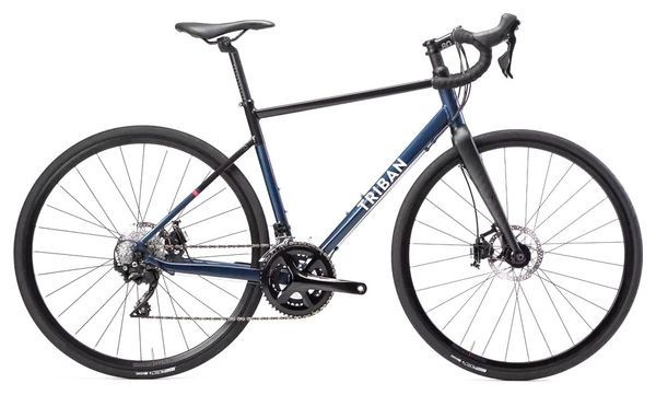 Velo de route bleu gris