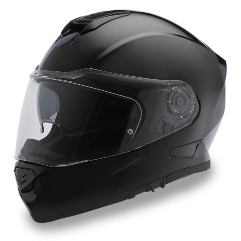 Black motorcycle helmet
